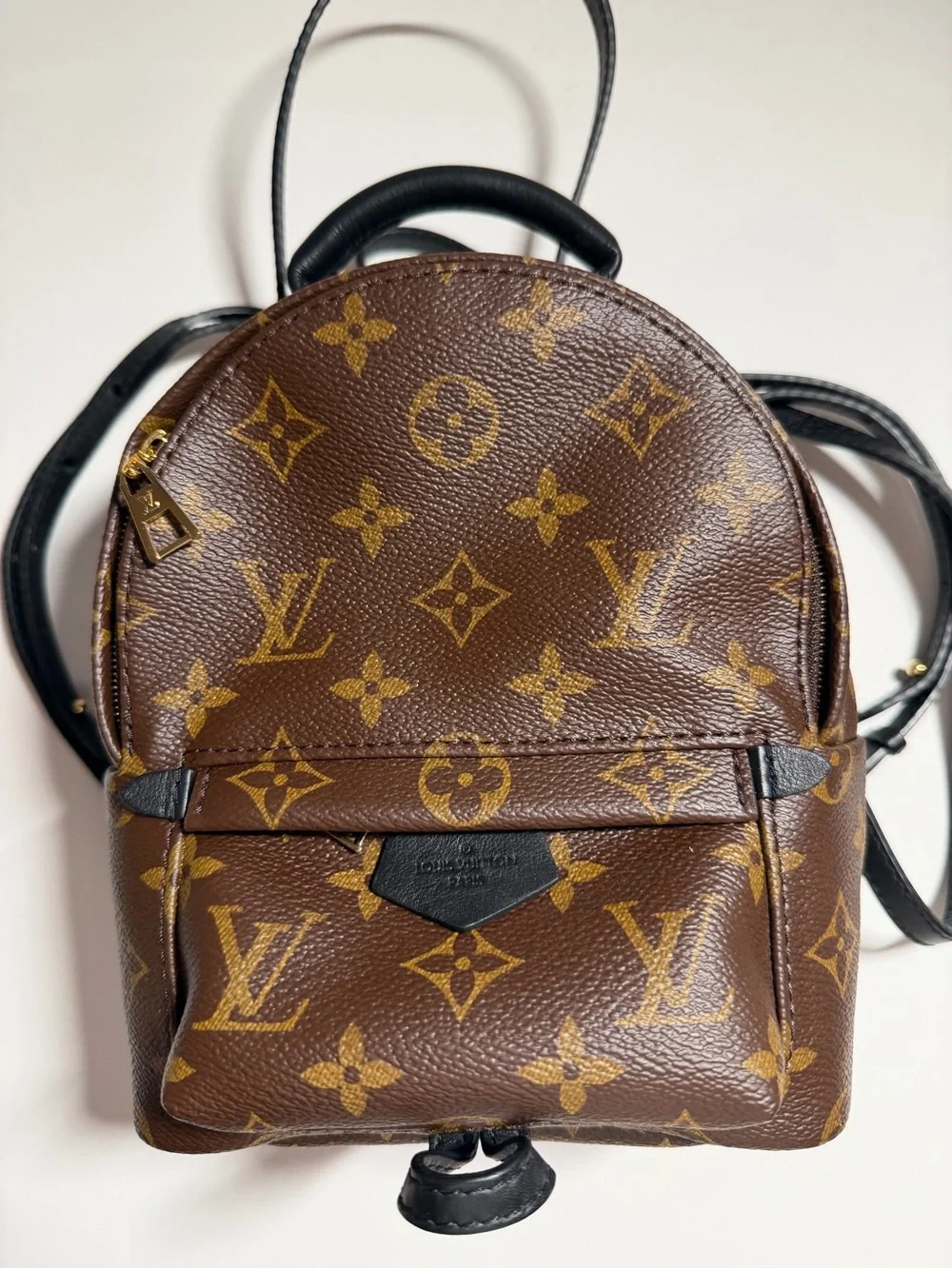 Louis Vuitton Monogram Canvas Mini Backpack in Brown and Gold